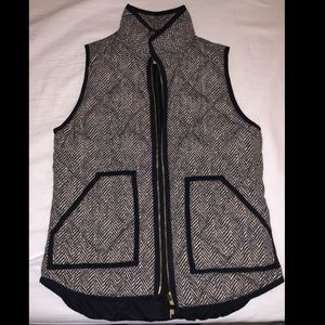 J crew Herringbone Puffer vest